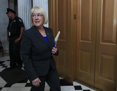 Sen. Patty Murray, D-Wash., leaves the Senate floor on Capitol Hill in Washington, Monday, July 17, 2017. (AP Photo/Manuel Balce Ceneta) ORG XMIT: DCMC205 (Manuel Balce Ceneta / AP)