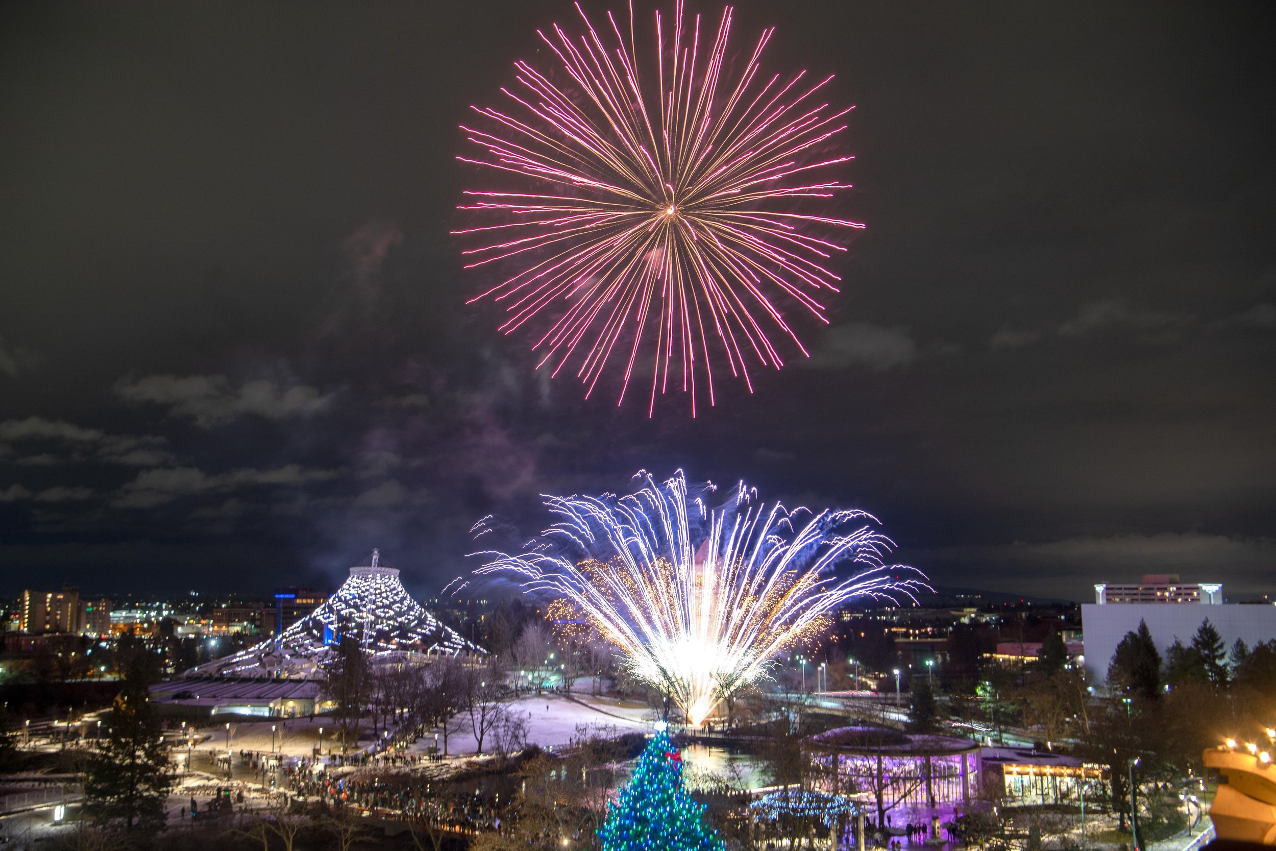 New Year's Eve fireworks in Riverfront Park Dec. 31, 2019 The