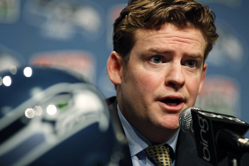 Seattle Seahawks new general manager John Schneider addresses the news media at the team headquarters in Renton, Wash., on Wednesday, Jan. 20, 2010. (John Froschauer / Fr74207 Ap)
