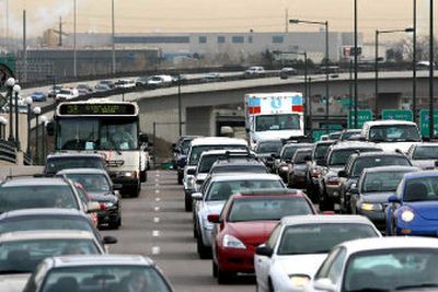 
As gas prices climb, perhaps more commuters are considering mass transit or other ways to save money.
 (Associated Press / The Spokesman-Review)