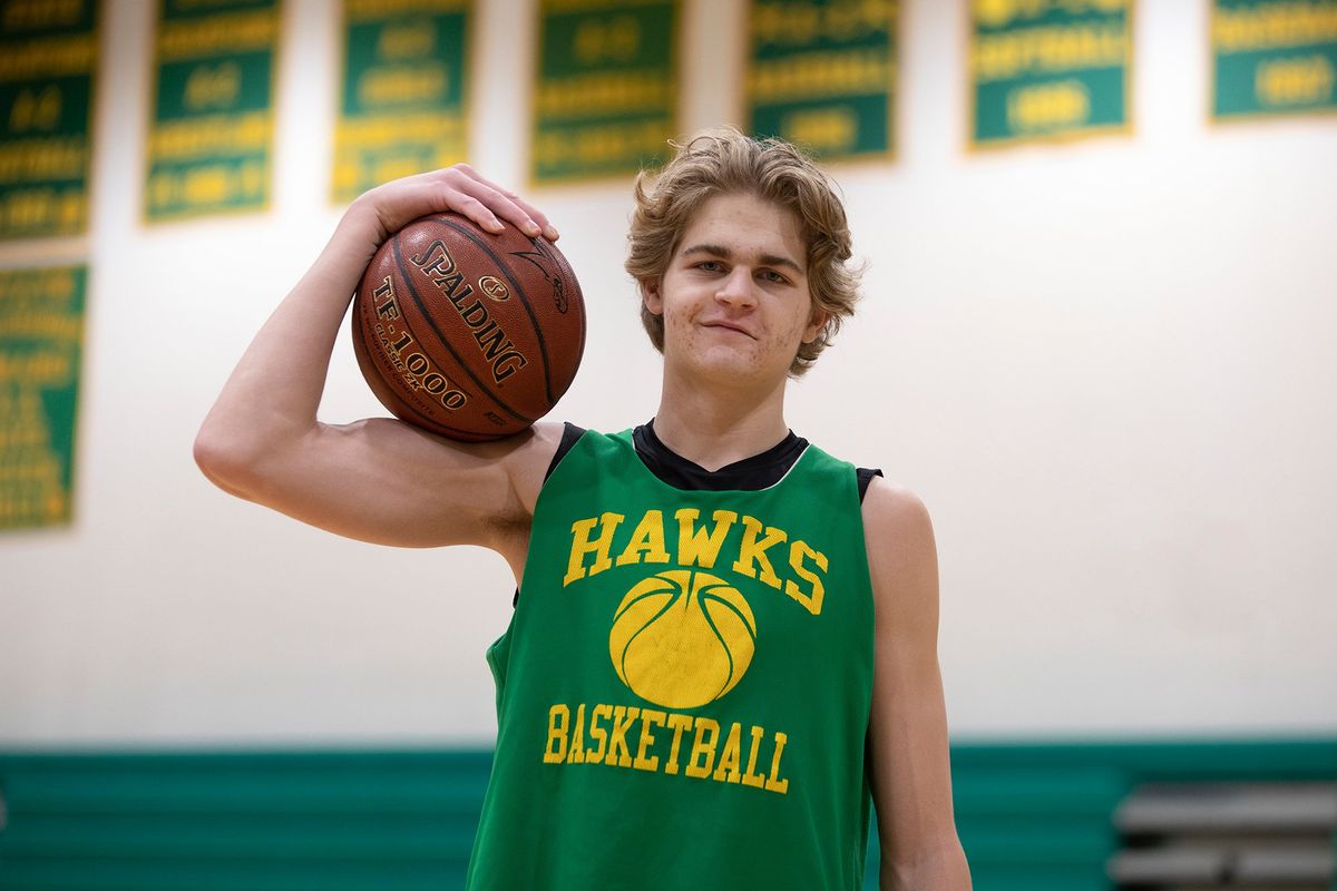 Noah Haaland is a standout basketball player at Lakeland High School, and the son of former Gonzaga center Dale Haaland.  (CHERYL NICHOLS/For The Spokesman-Review)