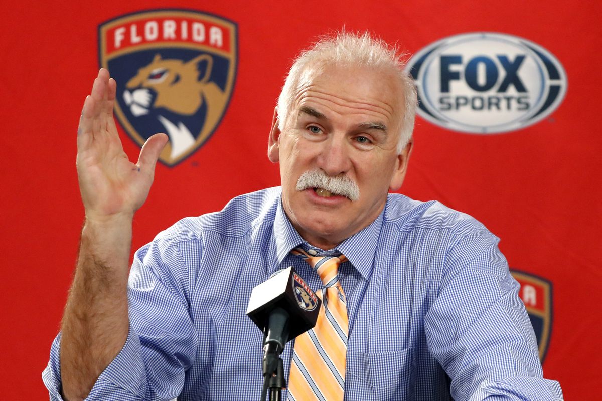 Joel Quenneville resigned as Florida Panthers head coach Thursday after meeting with Commissioner Gary Bettman and others about a 2010 sexual assault scandal when Quenneville was Chicago Blackhawks head coach. (Charles Rex Arbogast)