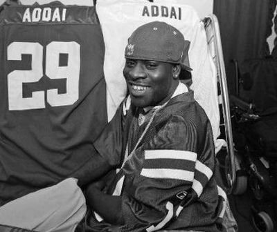 
LaJuan Moore was paralyzed while playing high school football in Houston with Colts rookie running back Joseph Addai. 
 (Associated Press / The Spokesman-Review)