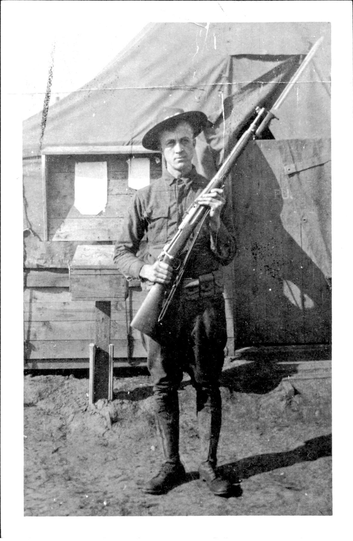 Merle W. De Line, 27, of north Spokane was killed in action in World War I on Sept. 30, 1918 on the Argonne front, France. (Spokane Public Library)