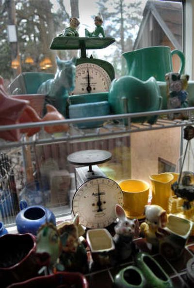 
Kitchen scales and other collectibles are among the items on display at Donna Lee's Spokane home. 
 (Photos by Brian Plonka / The Spokesman-Review)