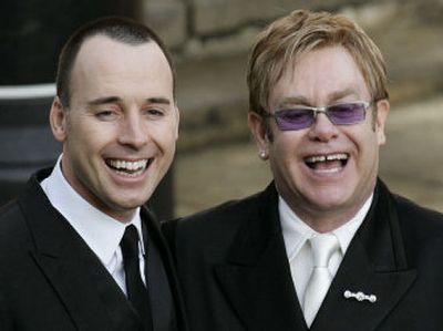 David Furnish and Elton John
(The Spokesman-Review)