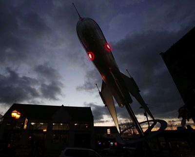 Street art is part of the downtown Bellingham scene, including this rocket outside Rocket Donuts, 306 W. Holly St.