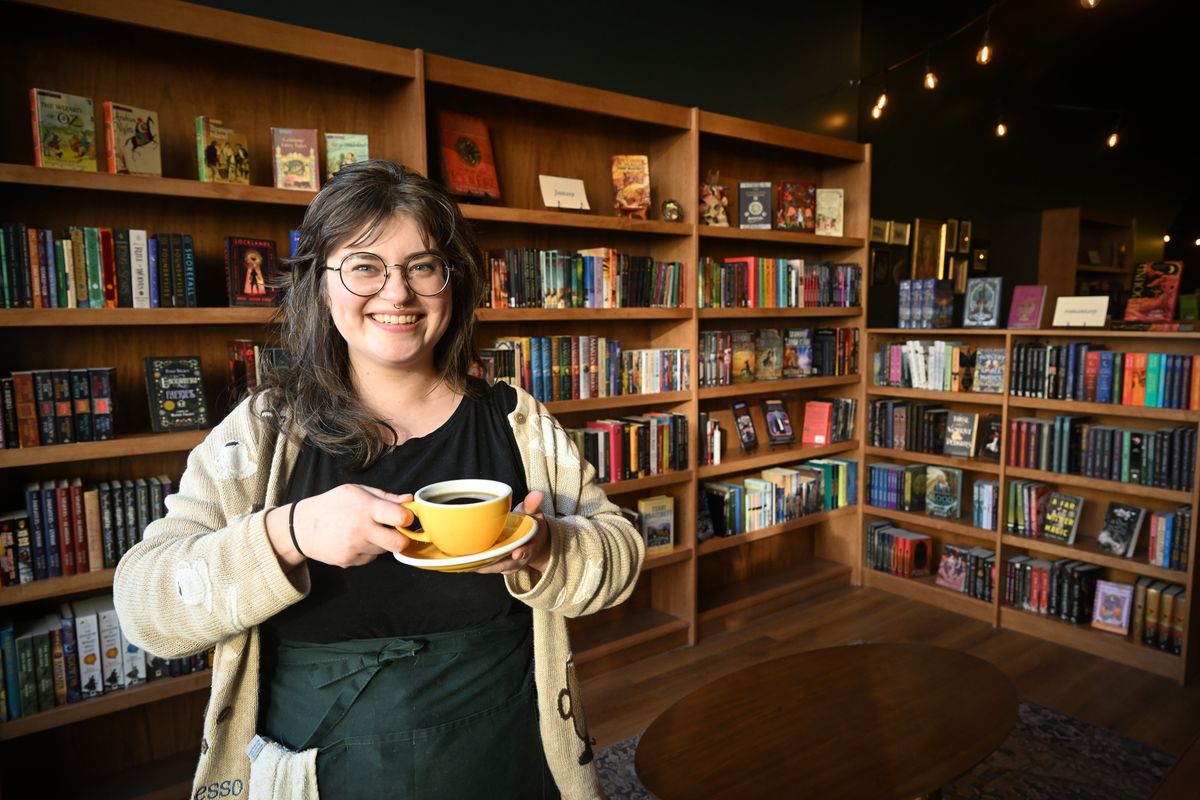 Morgan Lynch is the proprietor of Jupiter’s Eye Book Cafe, a new business at 411 W. First Ave. in downtown Spokane. The store specializes in mystertm sci-fi and fantasy.  (Jesse Tinsley/THE SPOKESMAN-REVIEW)