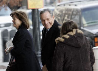 
Bob Woodward  arrives at U.S. Federal Court in Washington on Monday.
 (Associated Press / The Spokesman-Review)
