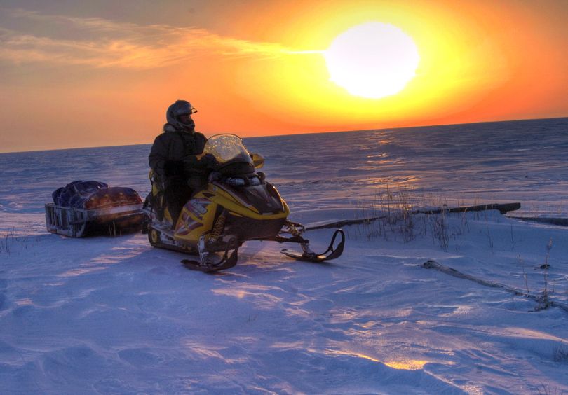 Few snowmobilers dare to follow the Iditarod Trail.