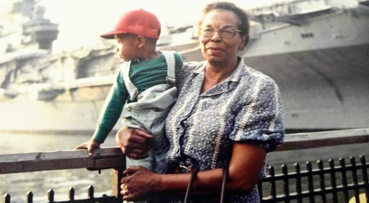 Theo Wilson is pictured with his grandmother.  (Courtesy)
