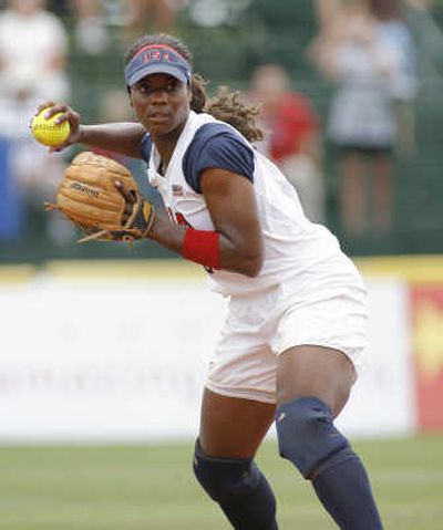 Shortstop Natasha Watley went 5 for 5 during her last appearance in Spokane. Associated Press
 (Associated Press / The Spokesman-Review)