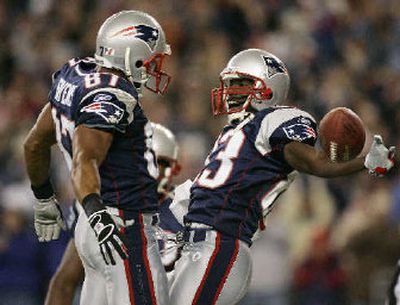 
Wide receiver Deion Branch, right, is now a Seattle Seahawk. 
 (Associated Press / The Spokesman-Review)