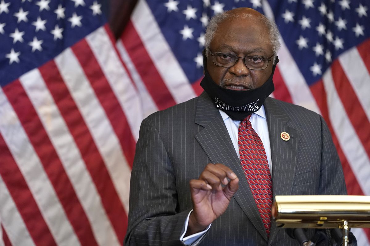 FILE - In this Sept. 17, 2020, file photo, House Majority Whip James Clyburn, of S.C., speaks during a news conference about COVID-19, on Capitol Hill in Washington. President-elect Joe Biden brings more Capitol Hill experience than any president in decades. But his transition has stumbled, exposing the challenges of navigating Congress. “A strong belief that my dad drilled into my head: First impressions are lasting, and you don’t get a second chance to make a first impression,” Clyburn, the highest-ranking Black lawmaker in Congress and a top Biden ally, said in an interview Thursday, Dec. 17.  (Jacquelyn Martin)