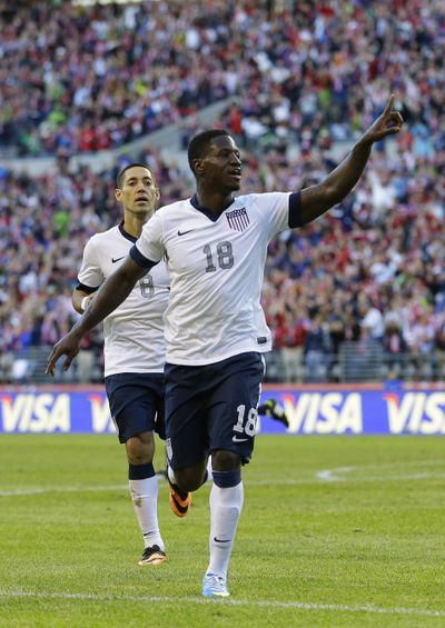 Eddie Johnson (18) scored in the 53rd minute for the U.S. (Associated Press)