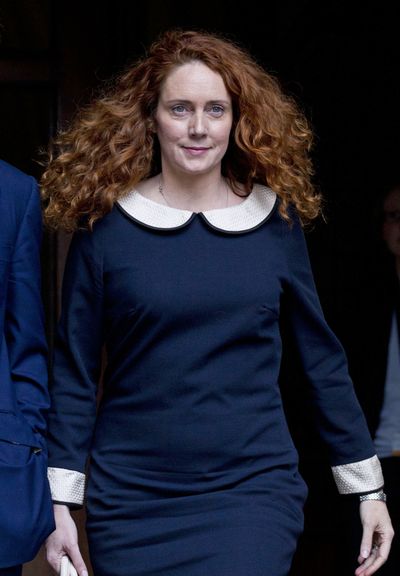 Rebekah Brooks, former chief executive of News International, leaves the High Court in London after giving evidence to Britain's media ethics probe. (Associated Press)