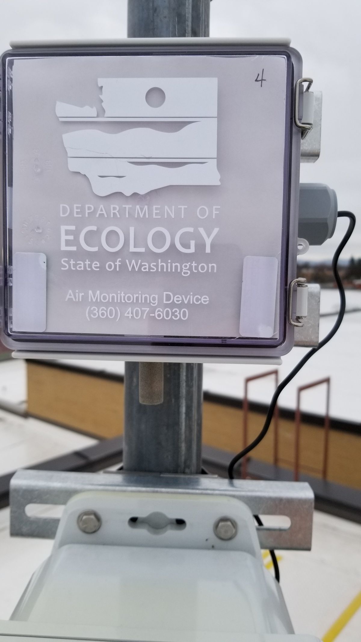 The SensWa sensors are designed to monitor the amount of PM2.5 in the air, which stands for particulate matter smaller than 2.5 micrometers. The less than hair-width particles can be harmful to one's short and long term health.   (Courtesy of the Spokane Regional Clean Air Agency)