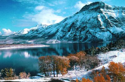 
 Vimy Mountain and Waterton Lake seen from Waterton Lakes National Park, Alberta. Kilmorey Lodge, on the shore of Waterton's Emerald Bay, provides warm shelter and gourmet dining for cross-country skiers and snowshoers when nearby Glacier National Park is closed.
 (Associated Press photos / The Spokesman-Review)