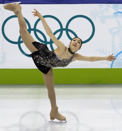 South Korea’s Kim Yu-Na performs her short program during the women’s figure skating competition.  (Associated Press)