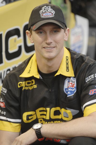 NHRA Top Fuel driver, Morgan Lucas, who topped St. Louis qualifying on Saturday. (Photo courtesy NHRA) (The Spokesman-Review)