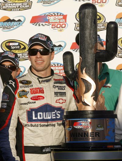 Jimmie Johnson won for the fourth time in the past five races at Phoenix International Raceway. (Associated Press)