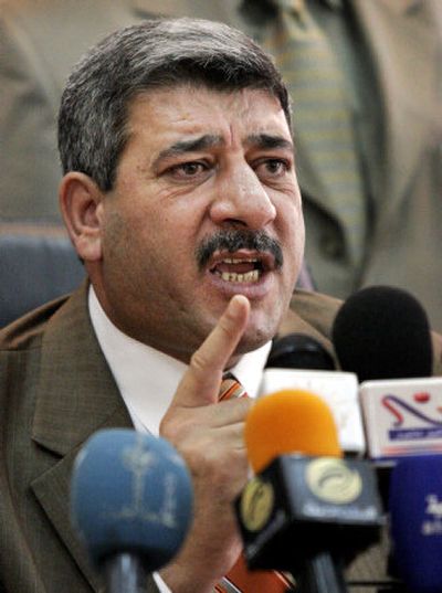 
Iraqi Deputy Prime Minister Salam al-Zubaie, seen here in May 2006, was wounded in a bombing at his home Friday. 
 (The Spokesman-Review)