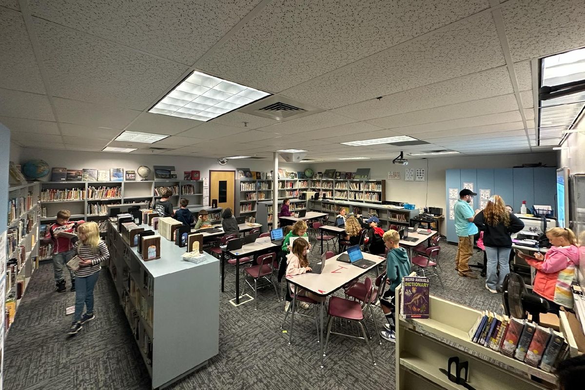 The library at Arcadia Elementary School in Deer Park has been moved into a classroom. The original library is now space for an intervention classroom for small group instruction.  (Courtesy of Alexa Allman)