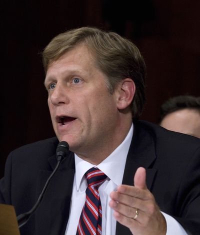Michael McFaul testifies on Capitol Hill in Washington in October. (Associated Press)