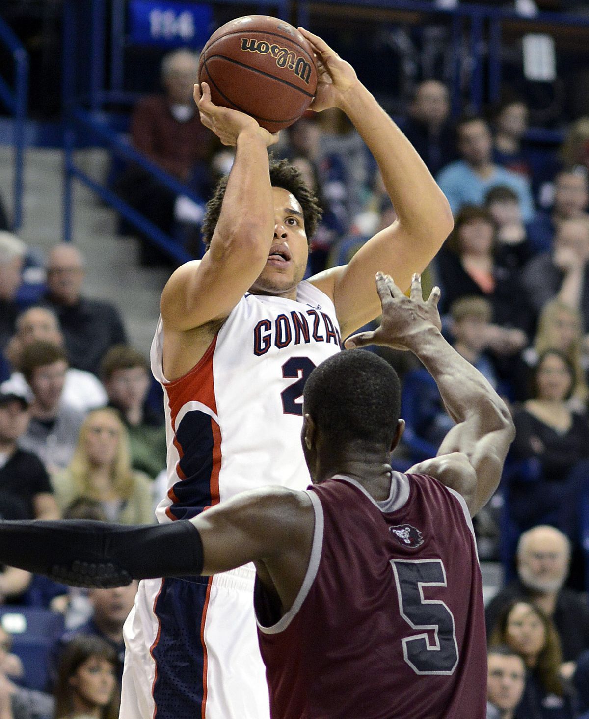 Elias Harris leads top-ranked Gonzaga into the postseason. (Associated Press)