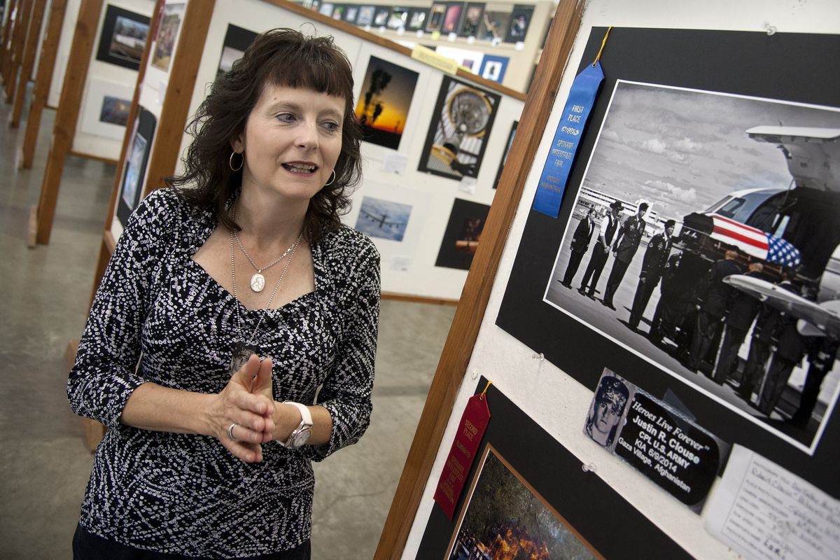 Lori Pence won a blue ribbon at the Spokane County Interstate Fair for a photograph she took in honor of her nephew, U.S. Army Cpl. Justin Clouse, who was killed in June by friendly fire in Afghanistan. (Dan Pelle)