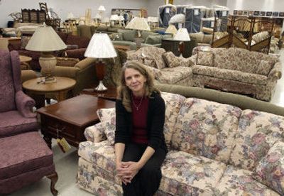 
Sales representative Marsha Maurer believes in the quality of the  furniture  she sells at Better Buy Furniture, 13124 E. Sprague Ave.
 (J. Bart Rayniak / The Spokesman-Review)