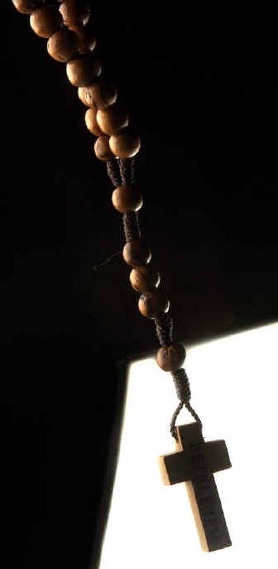 
After visiting the Middle East, Bishop William Skylstad brought back rosaries such as this one created in Bethelehem.
 (Amanda Smith / The Spokesman-Review)