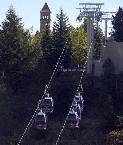 
The gondola sits idle on Thursday. 
 (Brian Plonka / The Spokesman-Review)