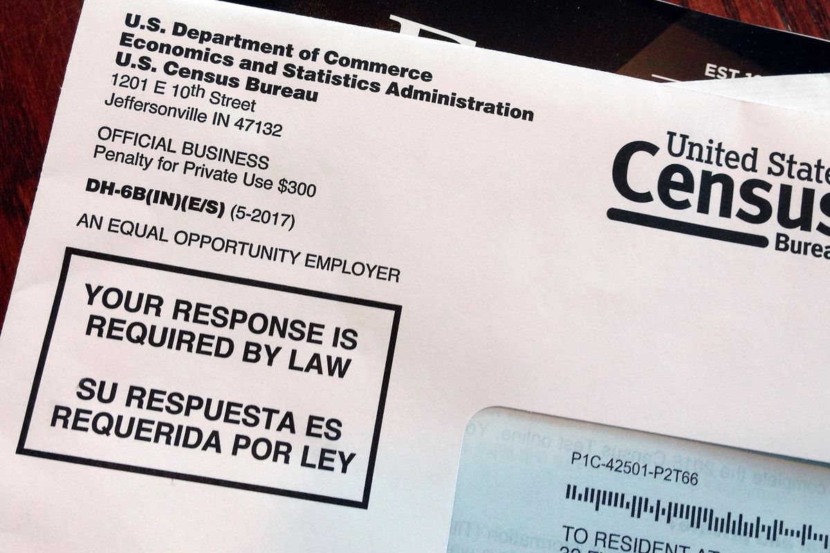 A U.S. Census Bureau envelope, seen here in a March 2018 photo. (Michelle R. Smith / AP)