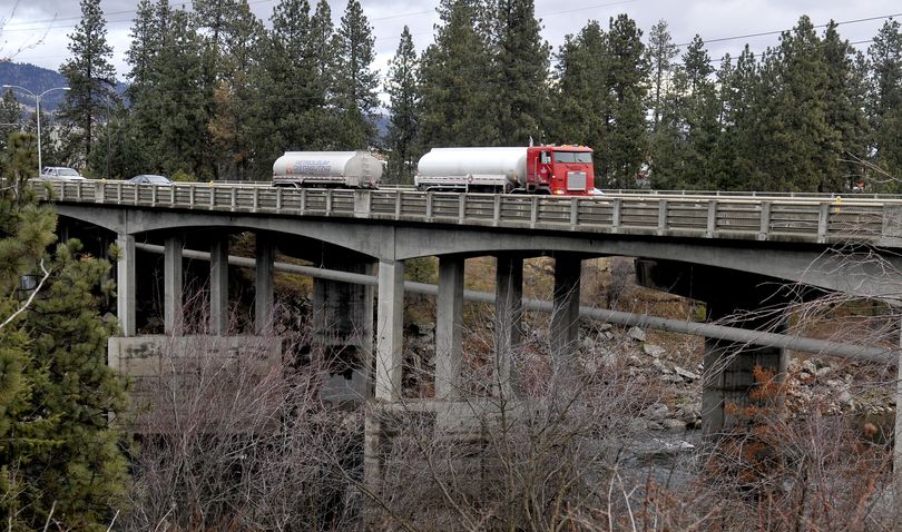 The western half of the Sullivan Road bridge is scheduled for temporary repairs and eventual replacement. (Jesse Tinsley)