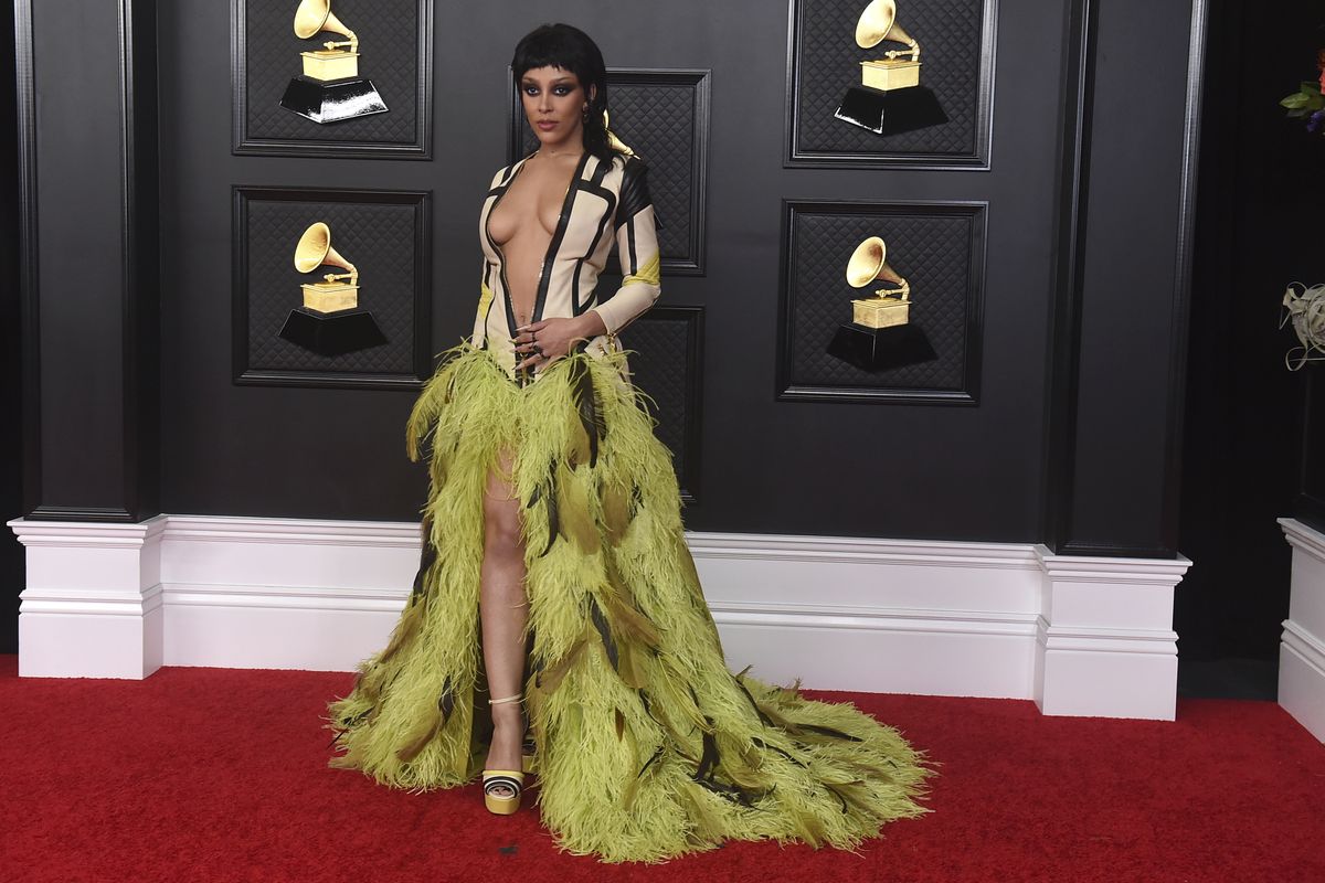 doja cat red carpet dress Doja Cat on Met Gala 2023 Red Carpet Pays Homage to Choupette