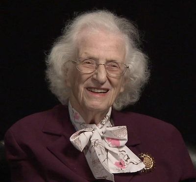 Astronomer Nancy Grace Roman, pictured in a still from a NASA-produced video, is seen at age 88. Roman died Dec. 25 at a hospital in Germantown, Maryland. She was 93. (NASA)