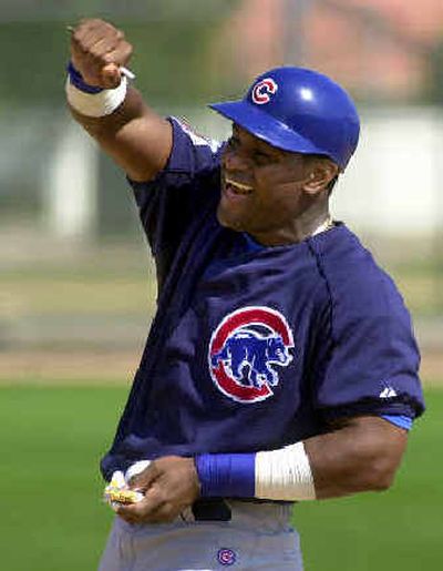 
Cubs slugger Sammy Sosa may not have much to smile about for a while … he's likely headed for the DL.Cubs slugger Sammy Sosa may not have much to smile about for a while … he's likely headed for the DL.
 (Associated PressAssociated Press / The Spokesman-Review)