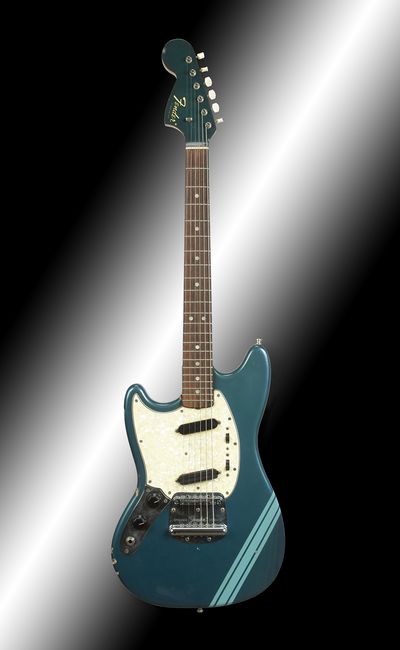 Kurt Cobain’s 1969 Fender Mustang is estimated to be worth upwards of $5 million.  (Cover Images/Cover Images via ZUMA Press/TNS)