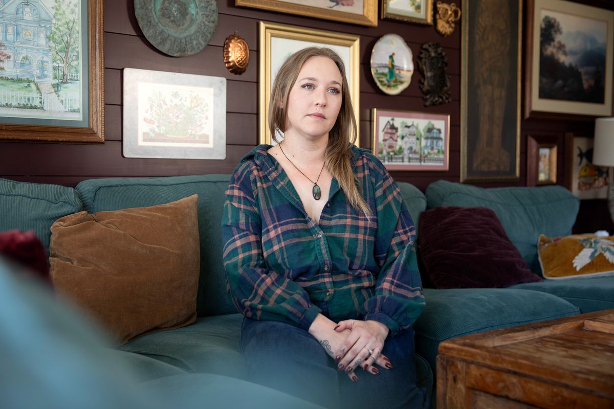 Katie Jennings chose to vaccinate her children after hearing about measles deaths among unvaccinated kids in Texas.   (Montinique Monroe/Bloomberg)