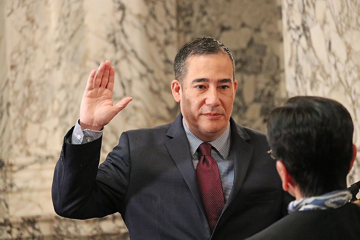 Steve Hobbs was sworn in Monday as Washington’s Secretary of State.  (Courtesy of Washington Secretary of State