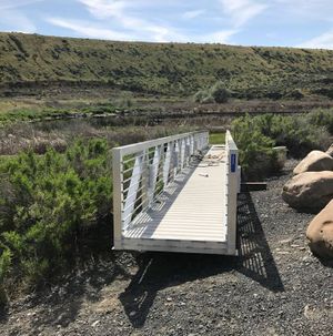A replacement bridge for the upper portion of Rocky Ford Creek is ready to install. (Matt Paluch)