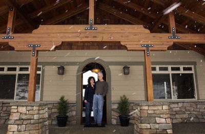 
Ann and Stephen Winterer stand outside their custom home in Five Mile Prairie. 
 (Photos by Brian Plonka/ / The Spokesman-Review)