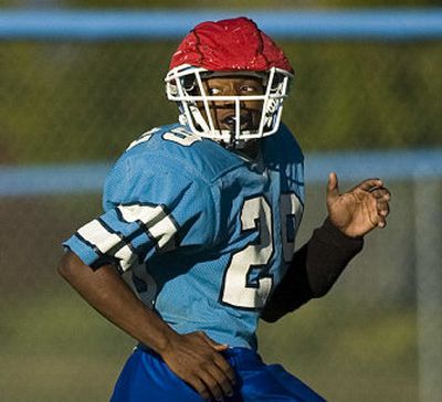 
Central Valley's Shon Davis looks for the ball while running pass routes during practice. Davis' average of 7.85 yards per carry is second best in the GSL.
 (JOE BARRENTINE photos / The Spokesman-Review)