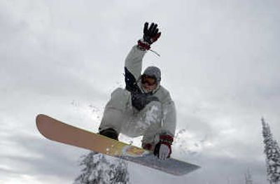 
Snowboard instructors ride high at Lookout Pass.
 (File / The Spokesman-Review)