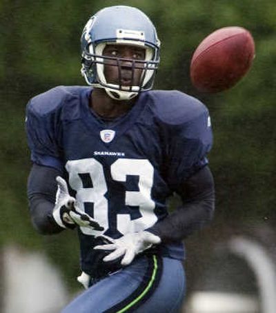 
Deion Branch will play flanker, a position that sees a lot of passes in the Seattle offense. Associated Press
 (Associated Press / The Spokesman-Review)