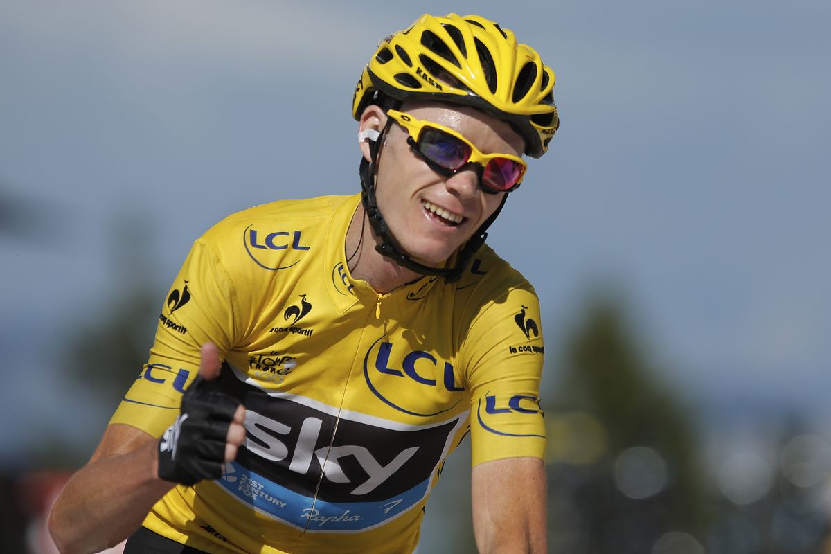 Overall leader Christopher Froome of Britain has excelled in both the climbs and time trials this year. (Associated Press)