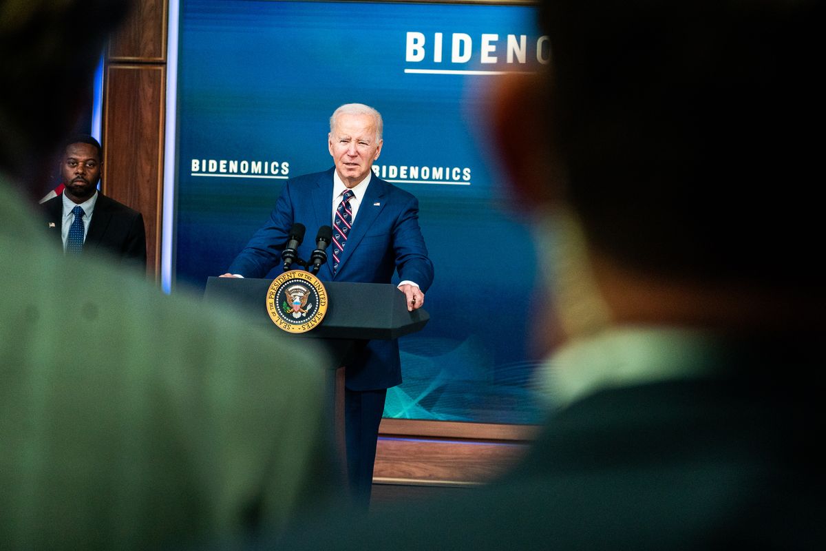 President Joe Biden discusses his economic agenda in 2023 in Washington. MUST CREDIT: Demetrius Freeman/The Washington Post  (Demetrius Freeman/The Washington Post)