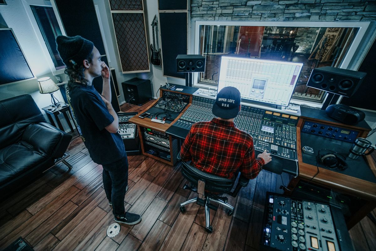 Nathan Bidwell of Twin Void works on his music in Spokane.  (Courtesy)