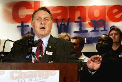 
James P. Hoffa, president of the International Brotherhood of Teamsters, gestures during a news conference on Wednesday in Washington. 
 (Associated Press / The Spokesman-Review)